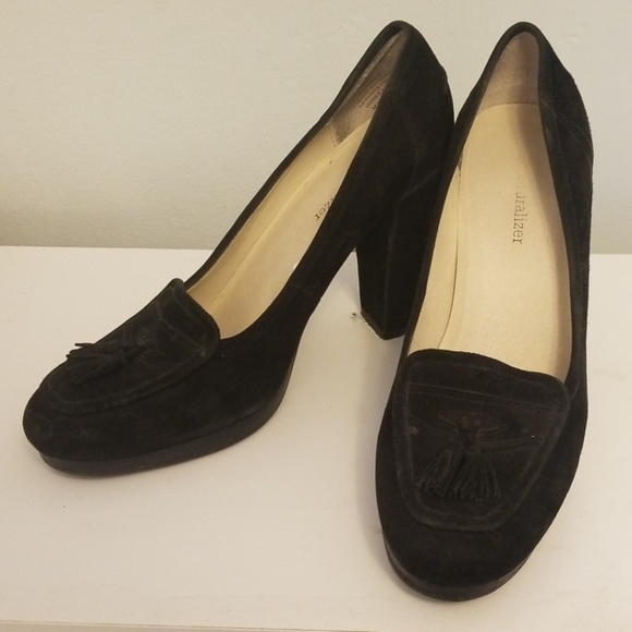 Naturalizer Black Suede Tassel Pump - Picture 1 of 4